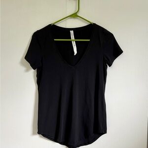 Lululemon V Neck Black T-Shirt Sz2